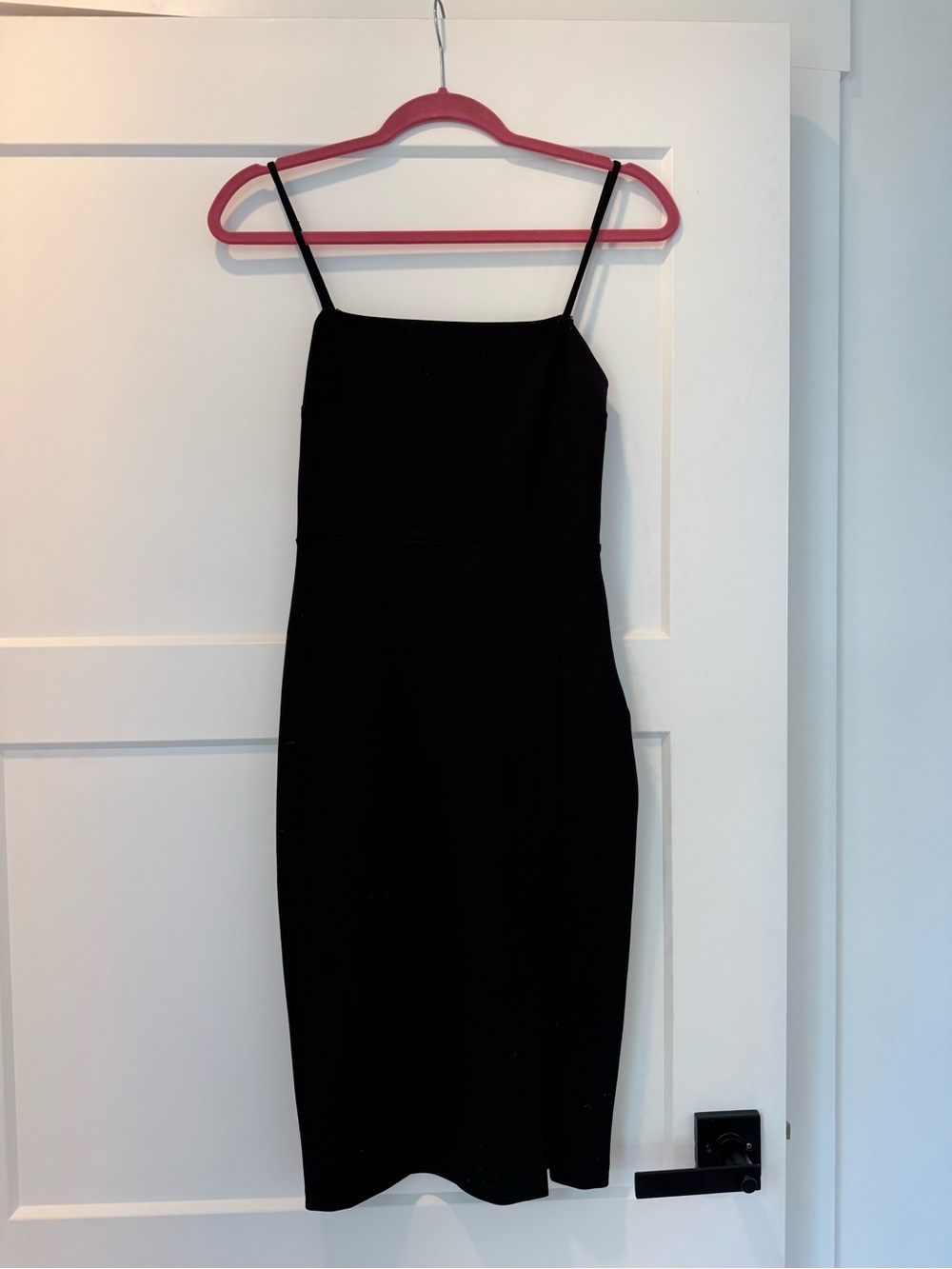 Express Black Midi Spaghetti Strap Dress